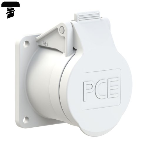 PCE CEE inbouw wcd recht 16A 2p 42V 12h wit IP54 Twist flens 55x55mm - F2df6fa03765b275720674be8f289b46 - 20158278
