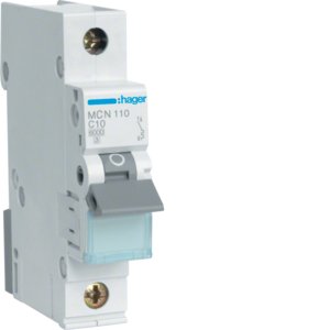 HAGER automaat 1p c10a MCN110E - F61694f921d27b3899a96b614a1afe5e - 8411645
