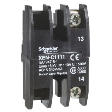 Schneider Electric Harmony XAC - Contactelement - Terugvering - Frontmontage - Middelpunt - F88b97ded26d69a1ea0354adcc447ae1 - 20084530