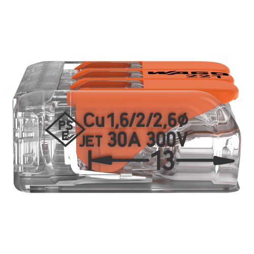 WAGO 3v verb.klem met clip 6mm&sup2; a 30 stuks 221-613 - Fb6bff1e 63a9 472c 970a 76e9adddbd43 - 5035763