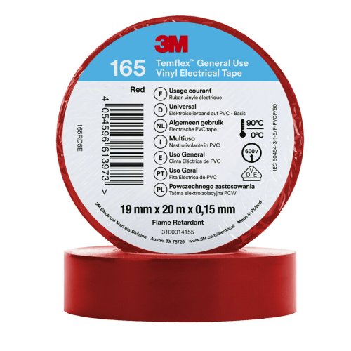 3M tape temflex 165 rood 19mmx20m 165RD5E - Fbdc134b48798a7690977a86db0bd67f - 11006287