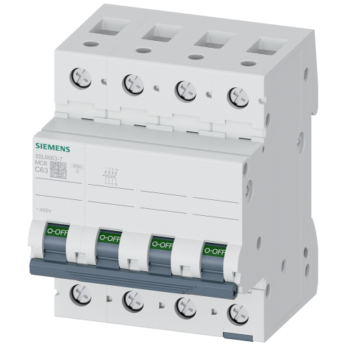 SIEMENS automaat 3p+n c63 a 6ka 5SL66637 - G i202 xx 81513p - 11001271