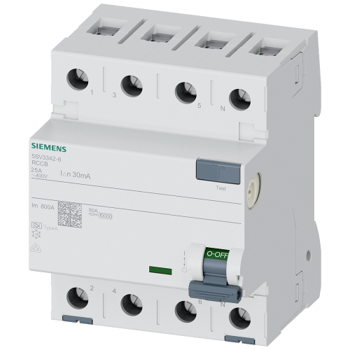 SIEMENS aardlekschakelaar 25a 4p 30ma 5SV33426 - G i202 xx 89762p - 11002959