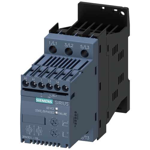 SIEMENS softstarter 5,5kw 24v 12,5a 3RW3017-1BB04 - G ic03 xx 31074p - 6292126