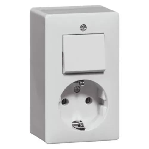 PEHA combi wissel ra opbouw creme 6696 - Hbt electrical 00275621 combinationuniversalswi primaryimage - 3005259