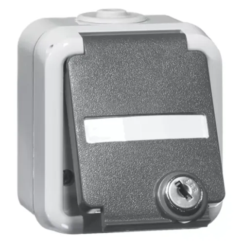 PEHA opbouw wcd 1v + slot grijs 00306011 - Hbt electrical 00306011 schukosocket primaryimage - 11010057
