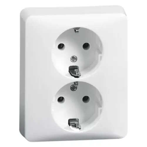 PEHA wcd 2v ra inbouw wit 80.6512.02 - Hbt electrical 00482921 schuko2 poleserialsoc primaryimage - 3027679