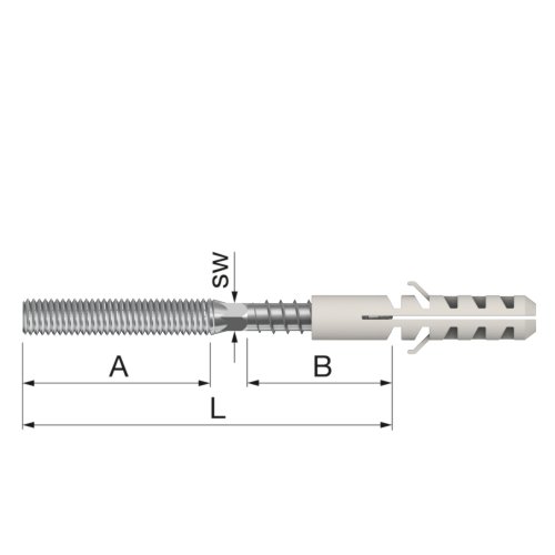 FLAMCO houtdraaadpen HO m8x80 ds100 70601 - Hd 8x80 s dm14394 p - 11007371