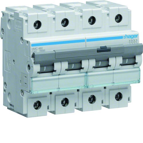 HAGER automaat 3p+n c80 6mod HMC480 - Hmc480 - 11002966
