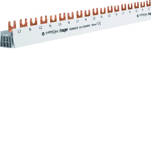 HAGER kamrail 4p 1n/2n/3n 54 module 80a KDN451E - Kdn451e - 8411625