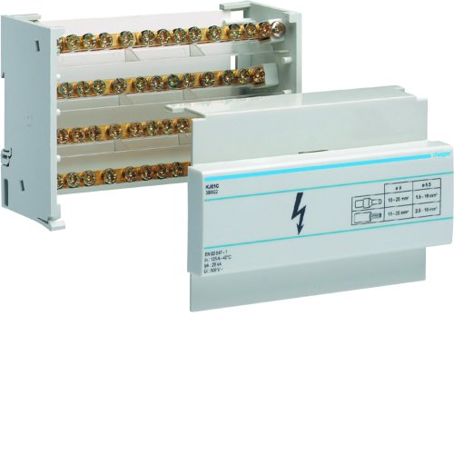 HAGER verdeler 4-polig 125a KJ01C - Kj01c - 8411650