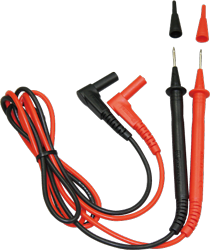 Kyoritsu Set meetsnoeren met 2mm pennen, (rood/zwart) haaks Silicone - Kyoritsu207220a20met20losse20dopjes20afbeelding - 20037280