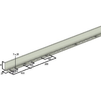 Legrand Scheidingsschot COT75 L3000 H75 ZnMg - Lcm corniere de separation cot - 20041463