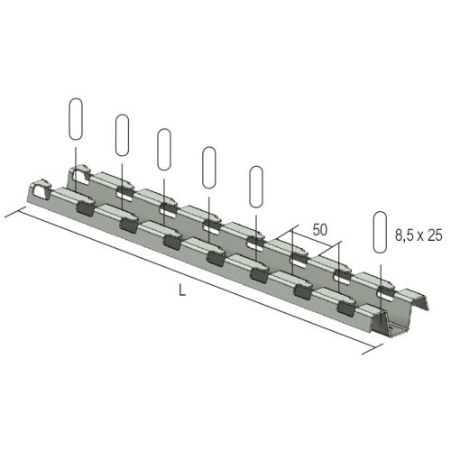 Legrand Montageprofiel RCSN L300 Rvs316L - Lcm rcsn cotes3 - 20040737