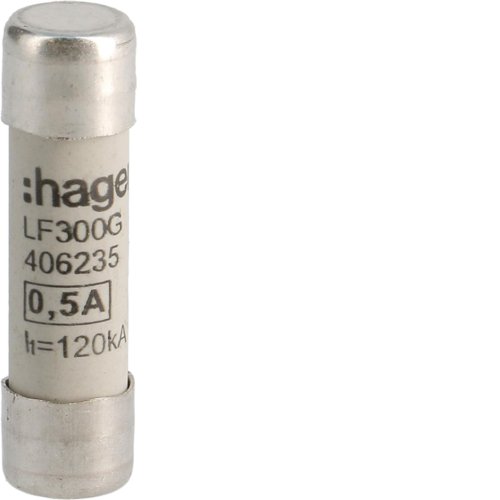 HAGER cilindrische zekering 10x38mm 0,5a LF300G - Lf300g - 11007848