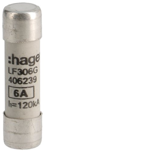 HAGER cilindrische zekering 10x38mm 6a LF306G - Lf306g - 11009646