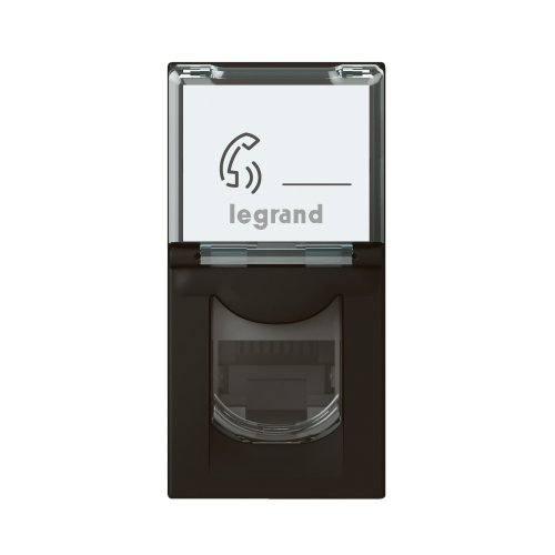 LEGRAND mosaic contactdoos rj45 cat6 ftp 1mod zwart 079162L - Lg 079162l web f - 11008725
