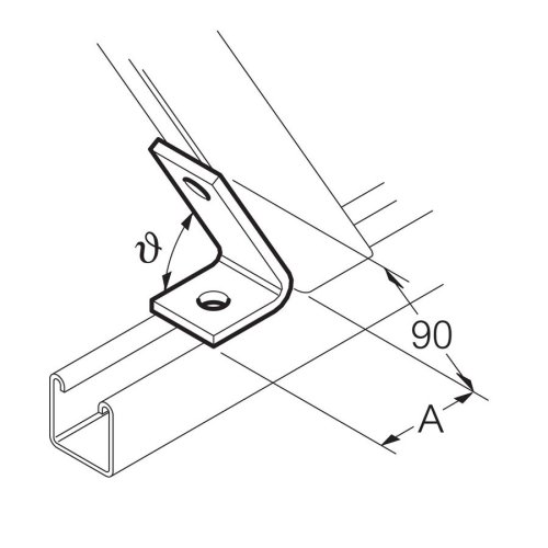 Legrand Bevestigingshoek scherp 60gr Thvz - Lg acuteanglebracket - 20041548