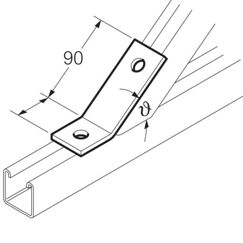 Legrand Bev.strip 45gr. Thvz 115x40mm - Lg obtuseanglebracket - 20041544