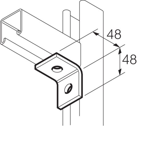 Legrand Bevestigingshoek 90gr Thvz 2-gats 48x40mm - Lg sb500 - 20041525