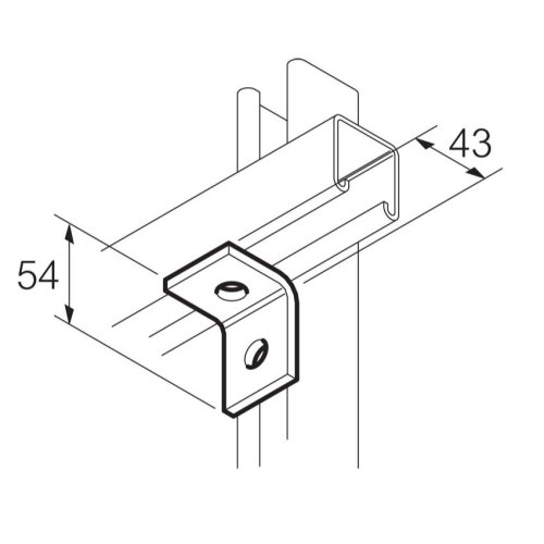 Legrand Bevestigingshoek 90gr Thvz 2-gats 54x40mm - Lg sb501 - 20041526