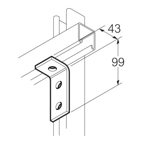 Legrand Bevestigingshoek Thvz 3-gats 99x40mm - Lg sb502 - 20041527