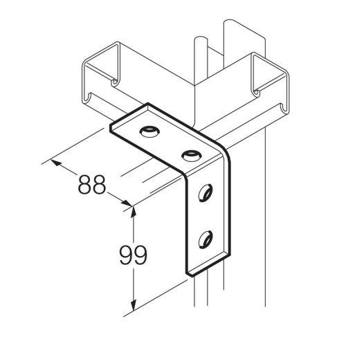 Legrand Bevestigingshoek Thvz 4-gats 99x88mm - Lg sb504 - 20041529