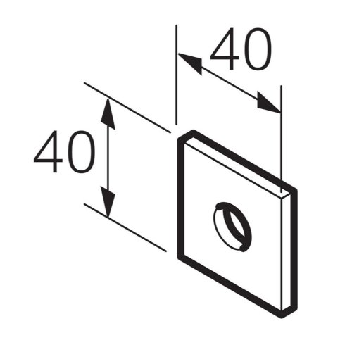 Legrand Bev.strip 1 gats M10 41x40x5mm Thvz - Lg sb506 - 20041533