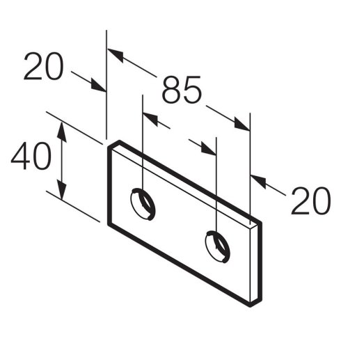 Legrand Bevestigingsstrip 2-gats Thvz L82 B40 - Lg sb507 - 20041535