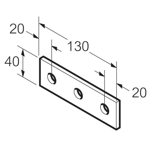 Legrand Bevestigingsstrip 3-gats Thvz L123 B40 - Lg sb508 - 20041536