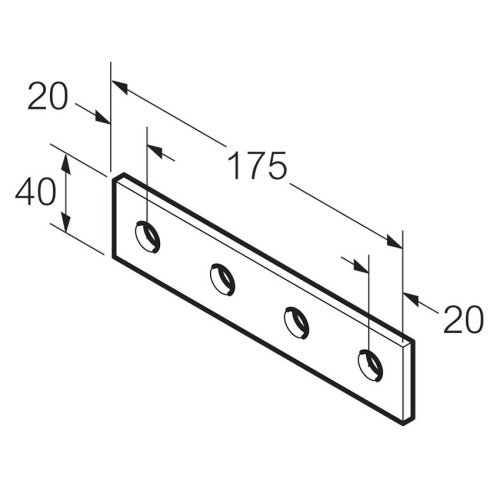 Legrand Bevestigingsstrip 4-gats Thvz L175 B40 - Lg sb509 - 20041537