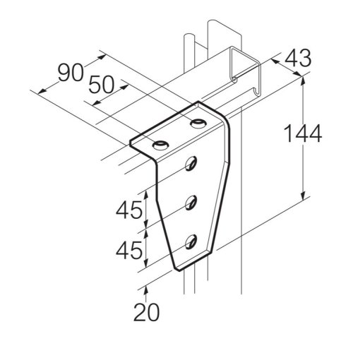 Legrand Bevestigingshoek 90gr Thvz - Lg sb551 - 20041551