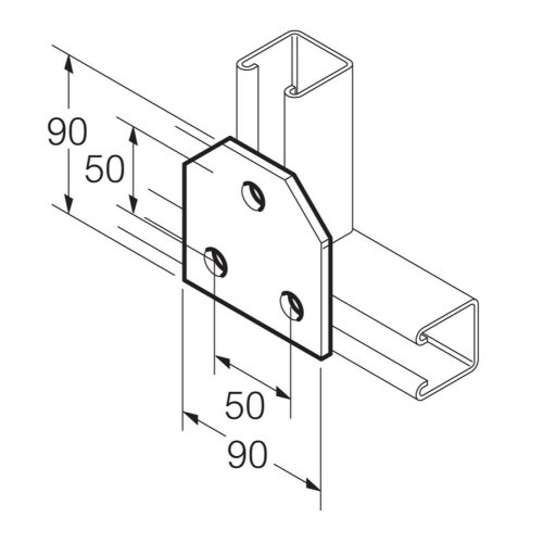 Legrand Bevestigings T-stuk 90x90 Thvz - Lg sb555 - 20041554