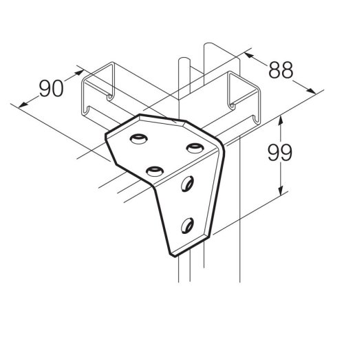 Legrand Bevestigingshoek 90gr Thvz - Lg sb556 - 20041555