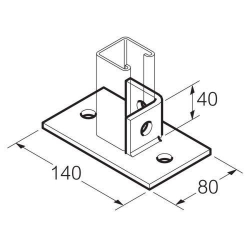 Legrand Bevestigings-/grond-/plafondplaat Thvz voor C41x41 profiel - Lg sb704 - 20041567