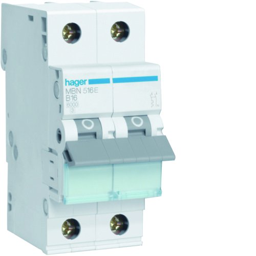 HAGER automaat 1p+n b16a MBN516E - Mbn516e - 8411657