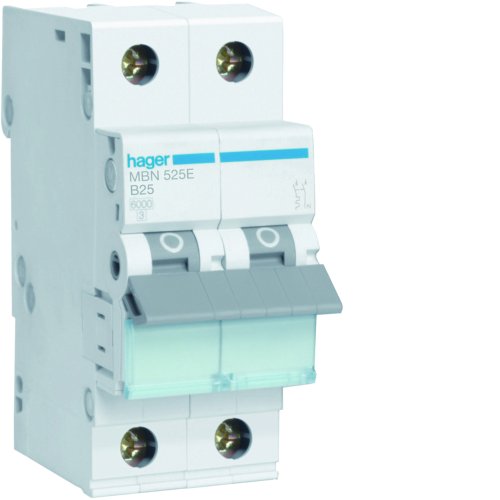 HAGER automaat 1p+n b25 MBN525E - Mbn525e - 11004607