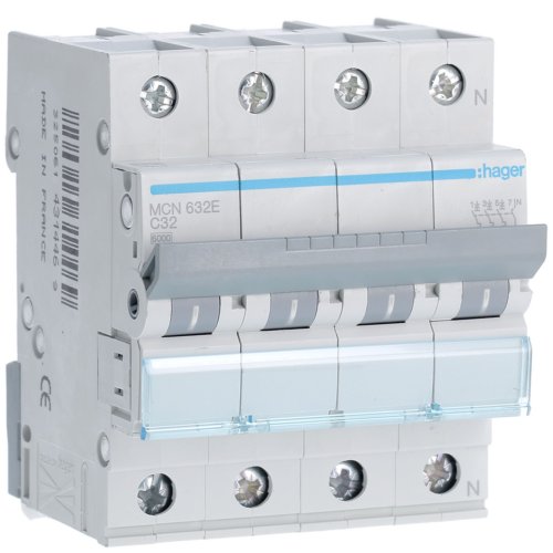 HAGER automaat 3p+n c32 MCN632E - Mcn632e - 8411618