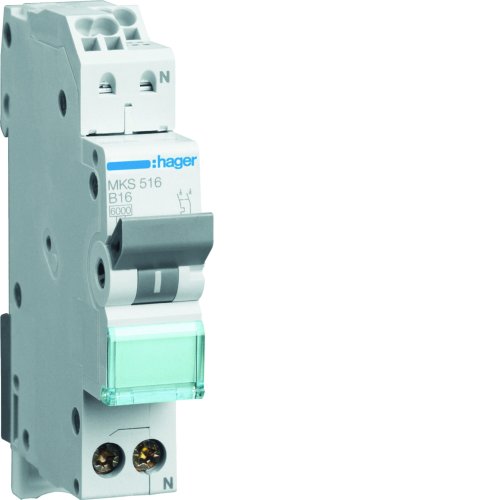 HAGER automaat 1p+n b16 MKS516 - Mks516 - 8411543