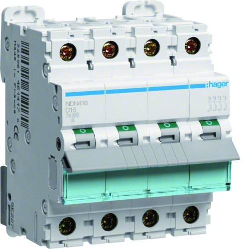 HAGER automaat 4p d16 NDN416 - Ndn416 - 8411701