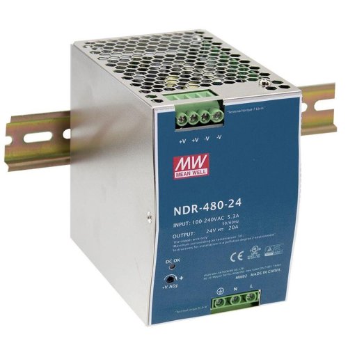 MEANWELL voeding ndr-480-24 24vdc 20a - Ndr 480 24 - 9988746