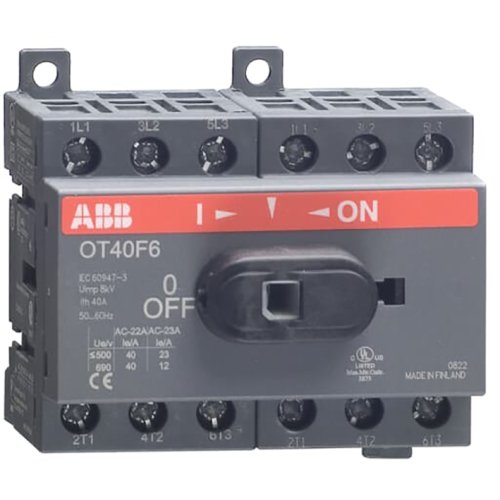 ABB Componenten Lastscheider 6P, 40 A bodem / DIN-rail montage - Ot16f6 - 20095757