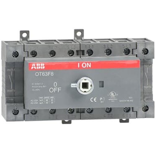 ABB Componenten Lastscheider 8P, 80 A bodem / DIN-rail montage - Ot63f8 - 20095877