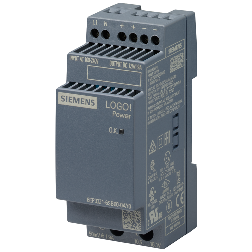 SIEMENS logo voeding 12v 1,9a 6EP3321-6SB00-0AY0 - P kt01 xx 01756p - 11005619