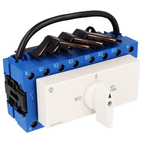Kraus & Naimer Omschakelaar  63A 4pol 90&deg; NET-0-NOOD dinrail mont. - P70048427 - 20005830
