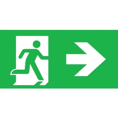 ECOLIGHT pictogram sticker nood uit pijl rechts PAM-R - Pin exce re - 11003042