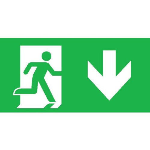 ECOLIGHT pictogram sticker nood uit pijl omlaag PAM-SD - Pin exce ue - 11001566