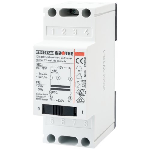 Grothe Beltrafo, 4/8/12Vac, voor kortstondige belasting, afschakelbaar - Productfoto transparant 14083 gt 3173 s 2020 12 21 - 20148279