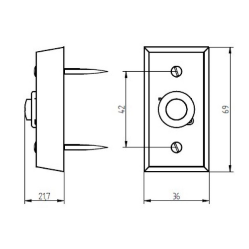 Grothe ETA 2310 opb. ms beldrukker - Productfoto transparant 55595 eta2310 - 20148436