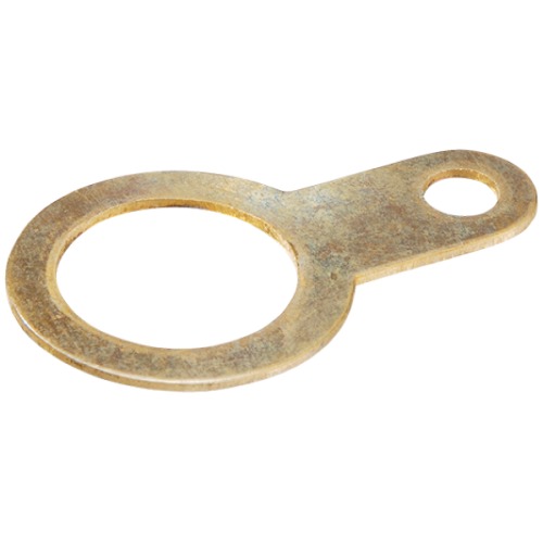 Wiska Aardingslip, messing vernikkeld M16 - Productfoto transparant aardlip voor wartel metrisch wiska oset - 20150697